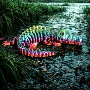 3D Printed Articulated Crocodile